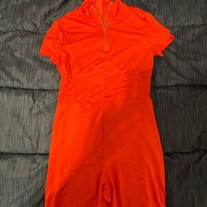 Vibrant Orange Women’s Romper